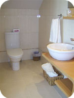 One of the en-suite bathrooms